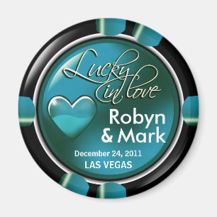 Las Vegas Passen getrouwd Casino Chip Magnet Favor