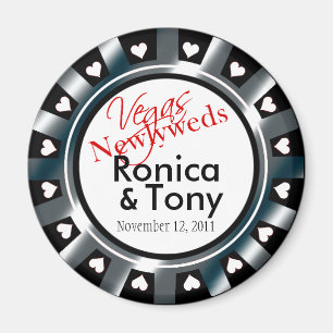 Las Vegas Passen getrouwd Casino Chip Magnet Favor