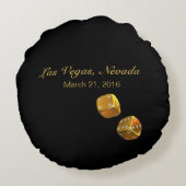 Las Vegas Passen getrouwd Casino Chip | rood zwart Rond Kussen (Achterkant)