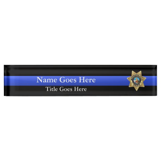 Las Vegas PD Badge Desk Name Bord Naambordje (Voorkant)