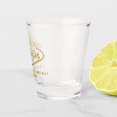 Las Vegas Personalized Birthday Party Favor Shot Glas (Rechts)