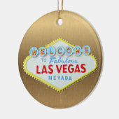 Las Vegas Personalized Holiday Gold Keramisch Ornament (Links)