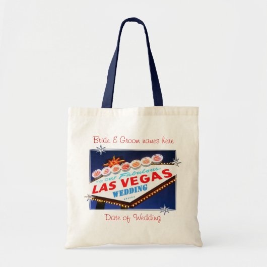 Las Vegas Personalized Wedding Bag Tote Bag (Voorkant)