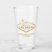 Las Vegas Persoonlijke huwelijksbriefing Favor Glas (Voorkant)