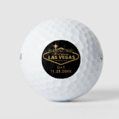 Las Vegas Persoonlijke huwelijksbriefing Favor Golfballen (Voorkant)