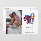 Las Vegas Photo Save the Date Aankondigingskaart (Voorkant / Achterkant)