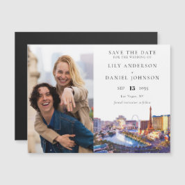 Las Vegas Photo Wedding Save The Date Magnetische Uitnodiging