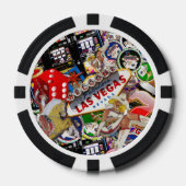 Las Vegas pictogrammen Poker Chips (Voorkant)