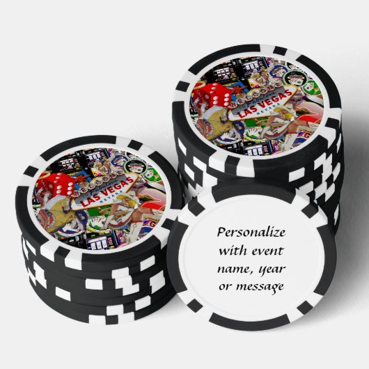 Las Vegas pictogrammen Poker Chips (Opstapeling)