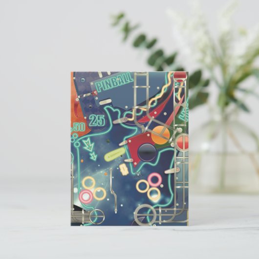 Las Vegas Pinball Machine Briefkaart (Staand voorkant)