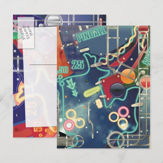 Las Vegas Pinball Machine Briefkaart (Voorkant / Achterkant)