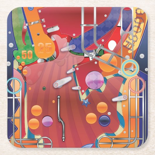 Las Vegas Pinball Machine Kartonnen Onderzetters (Voorkant)