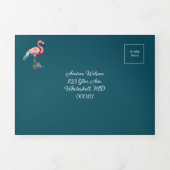 Las Vegas Pink Flamingos Drieluik Uitnodiging (Cover)