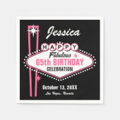 Las Vegas Pink Happy Servetten (Voorkant)