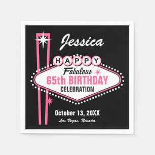 Las Vegas Pink Happy Servetten