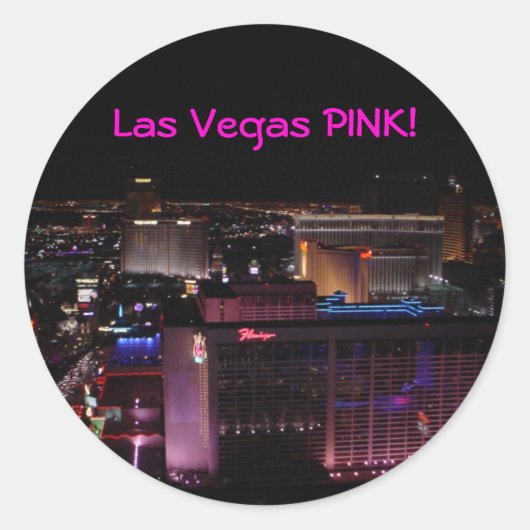 Las Vegas PINK. Sticker (Voorkant)