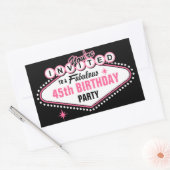 Las Vegas Pink Uitnodiging Rechthoekige Sticker (Envelop)