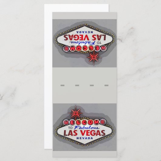 Las Vegas Place Setting Name Kaarten Silver (Voorkant / Achterkant)