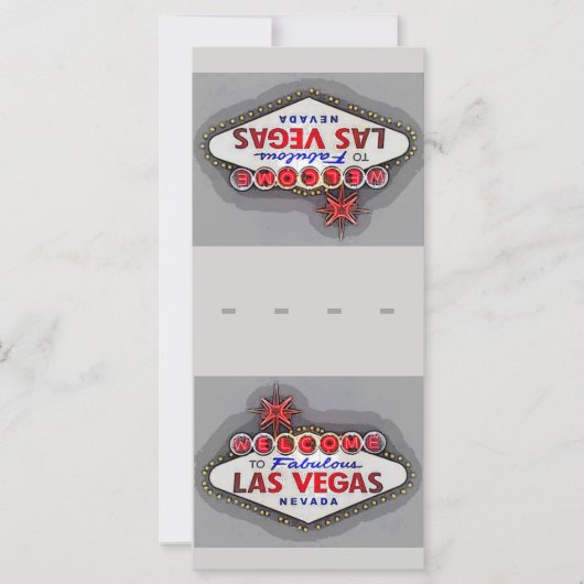 Las Vegas Place Setting Name Kaarten Silver (Voorkant)