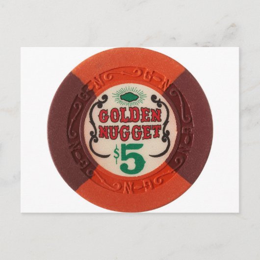 Las Vegas Poker Chip Casino Gambling verouderde Briefkaart (Voorkant)