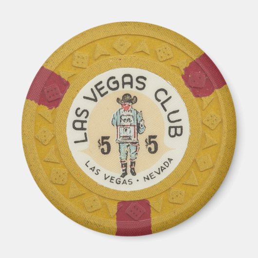 Las Vegas Poker Chip Casino Gambling verouderde Magneet (Voorkant)