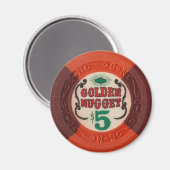 Las Vegas Poker Chip Casino Gambling verouderde Magneet (Voorkant / Achterkant)