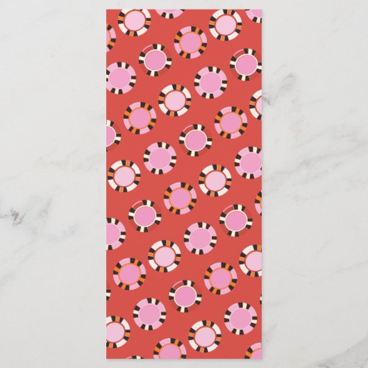 Las Vegas Poker Chip Dice Bruiloft Buffet Menu (Achterkant)