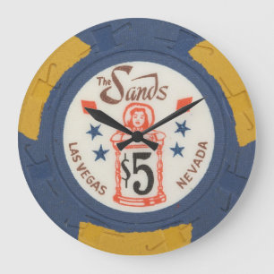 Las Vegas Poker Chip Modern Acryllic Clock Grote Klok