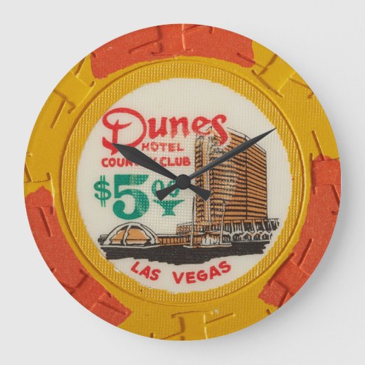  Las Vegas Poker Chip Modern Acryllic Clock Grote Klok (Voorkant)