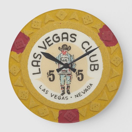  Las Vegas Poker Chip Modern Acryllic Clock Grote Klok (Voorkant)