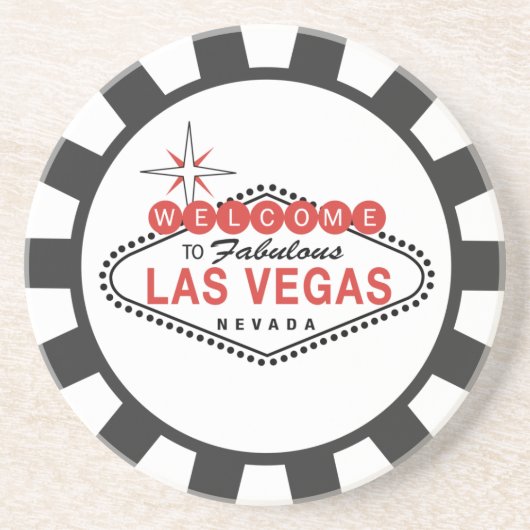 Las Vegas Poker Chip onderzetters (Voorkant)