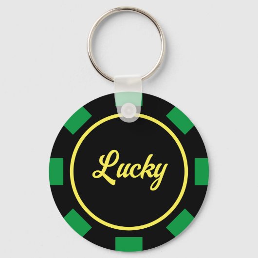 Las Vegas poker chip token aangepaste ronde metaal Sleutelhanger (Voorkant)