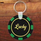 Las Vegas poker chip token aangepaste ronde metaal Sleutelhanger (Voorkant)