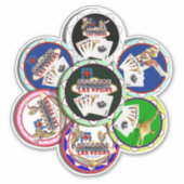 Las Vegas Poker Chips Sticker (Voorkant)