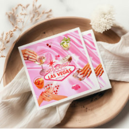 Las Vegas Poker Girls Night Out Roze Servet