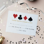 Las Vegas Poker Kaart Suit Goud Wit Bruiloft RSVP