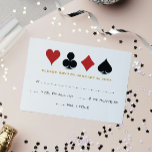 Las Vegas Poker Kaart Suit Goud Wit Bruiloft RSVP<br><div class="desc">Vertroebel je gasten door ze deze fantastische gouden,  zwarte,  witte en rode pokerspeelkaart te sturen,  past bij RSVP-kaart samen met hun uitnodiging. Ze zullen reikhalzend uitkijken naar deze zeker leuke bruiloft!</div>