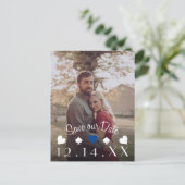 Las Vegas Poker Save the Date Photo Aankondigingskaart (Staand voorkant)