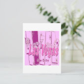 Las Vegas Pop Art Retro Briefkaart (Staand voorkant)