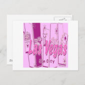 Las Vegas Pop Art Retro Briefkaart (Voorkant / Achterkant)
