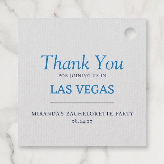 Las Vegas Pop Art Sign Bedankjes Labels (Achterkant)