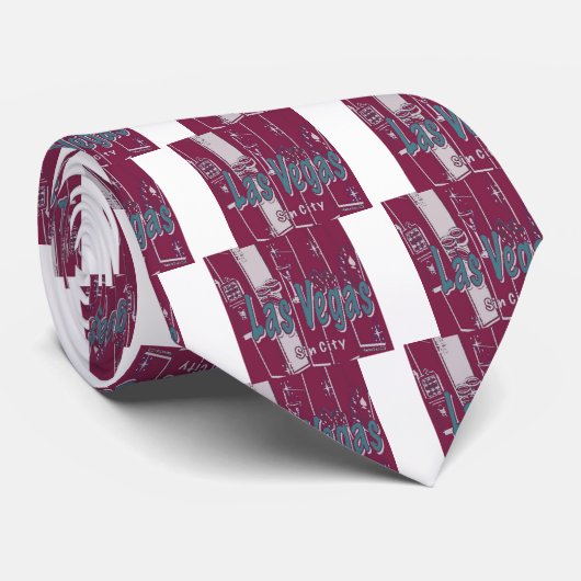 Las Vegas Pop Art Stropdas (Opgerold)