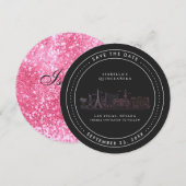 Las Vegas | Quinceañera Save the Date Kaart (Voorkant / Achterkant)