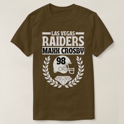 Las Vegas Raiders Maxx Crosby 98 Helm Amerikaans T-shirt (Design voorkant)