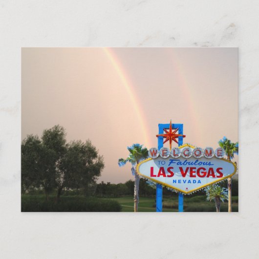 Las Vegas Rainbow Wedding Aankondigingskaart (Voorkant)