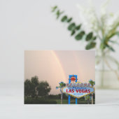 Las Vegas Rainbow Wedding Aankondigingskaart (Staand voorkant)