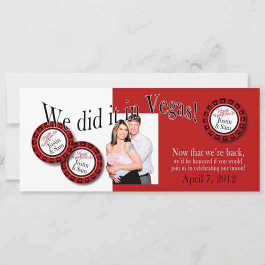 Las Vegas Reception (contacteer me om 4u te person Kaart (Voorkant)