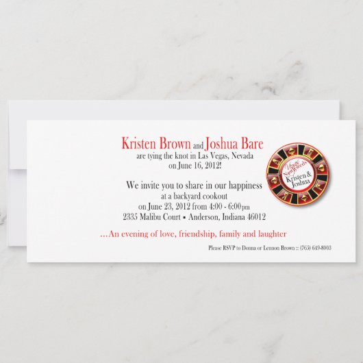 Las Vegas Reception (neem contact met me 2 persona (Achterkant)