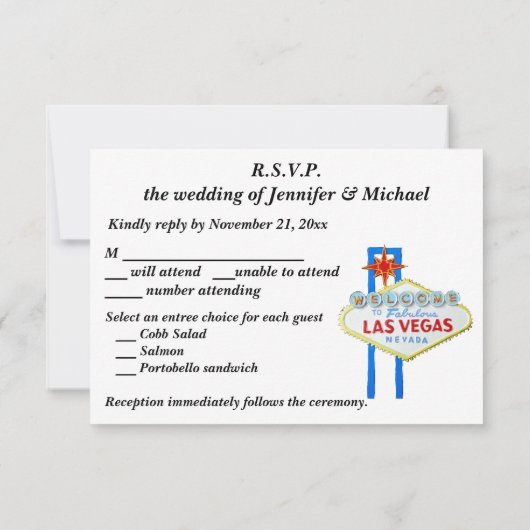 Las Vegas Reception RSVP (Achterkant)