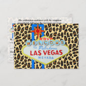 Las Vegas Reception RSVP Leopard Fur (Voorkant / Achterkant)